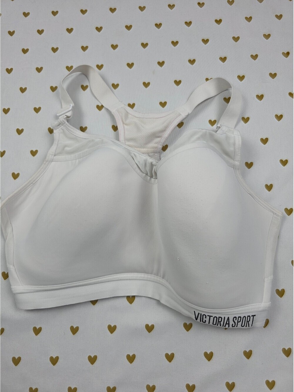 Victorias Secret White Sports Bra Exercise Active Support 34DD